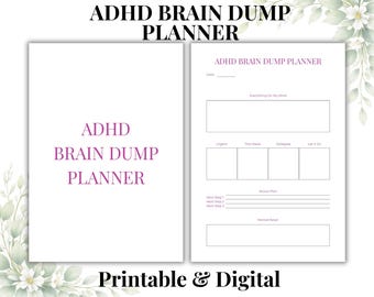 ADHD Brain Dump Planner | Task Sort & Mental Reset Sheet (Digital Download)