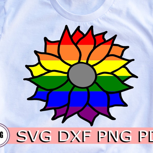 Sunflower SVG, Flower SVG, Sunflower Svg, Sunflower Door Hanger Svg, Pride Svg, Gay Pride Svg, Pride Keychain Svg, Pnw Pride Svg, Pride Png