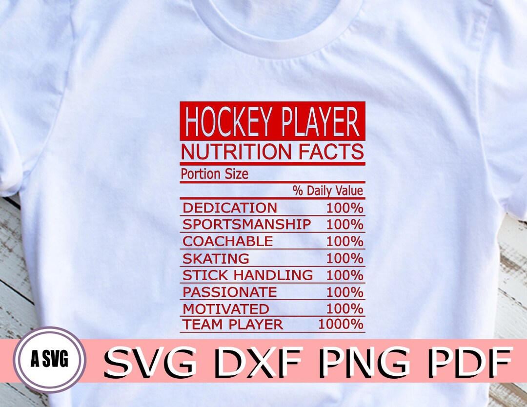 Hockey Player Nutrition Svg, Hockey Svg Bundle, Hockey SVG, Hockey