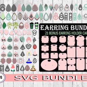 Earring SVG, Leather Earring SVG, Earring SVG Bundle, Earring Svg, Earring Template, Earring Bundle, Earring Svg Files, Faux Leather Svg