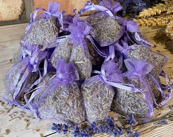 50 Bags of 5x7cm Lilac Organza Dried French Provence Lavender