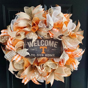 Tennessee Volunteers Vols Door Hanger Wreath 18 - Etsy