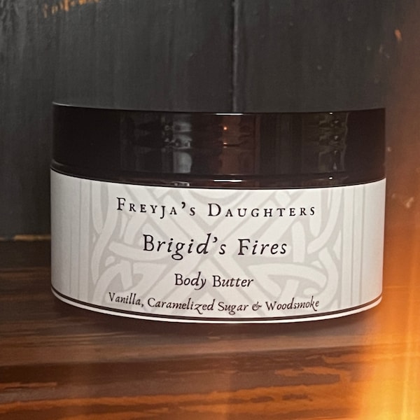 Brigid's Fires Body Cream, Vanilla Sugar and Woodsmoke Lotion