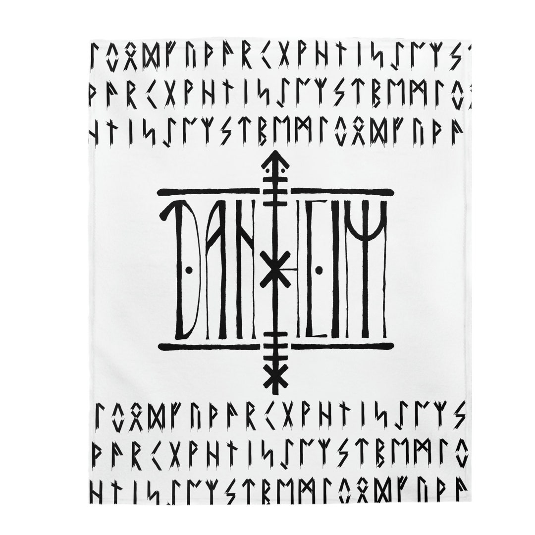 Danheim Rune Blanket Plush Velveteen Throw Blanket Elder Etsy