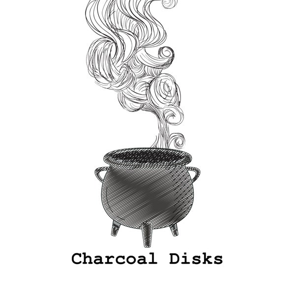 Charcoal Tablets, Fast lighting charcoal disks for Incense Herbs Resins, Occult Supplies, Ritual Tools