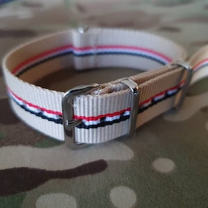 Bracelet montre 18mm G10 NATO Médaille Guerre du Golfe 2 (Op Telic 2003)