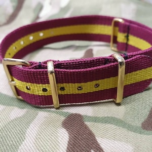 Royal Regiment of Fusiliers 18mm G10 NATO watch strap RRF, other ranks