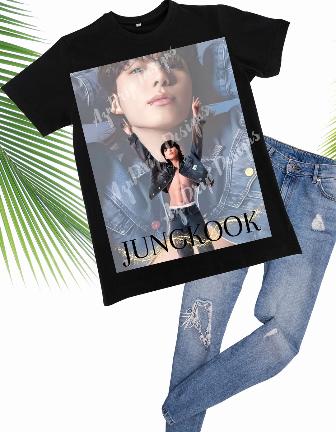 Black S- 5x Custom Design (unisex) JUNGKOOK T-shirts - Etsy