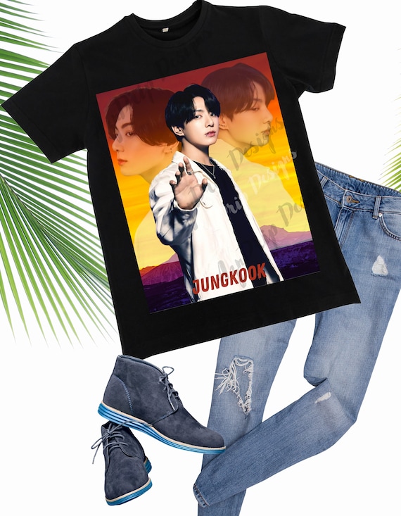 Black S- 5x Custom Design BTS Jungkook T-shirt (unisex) - Etsy