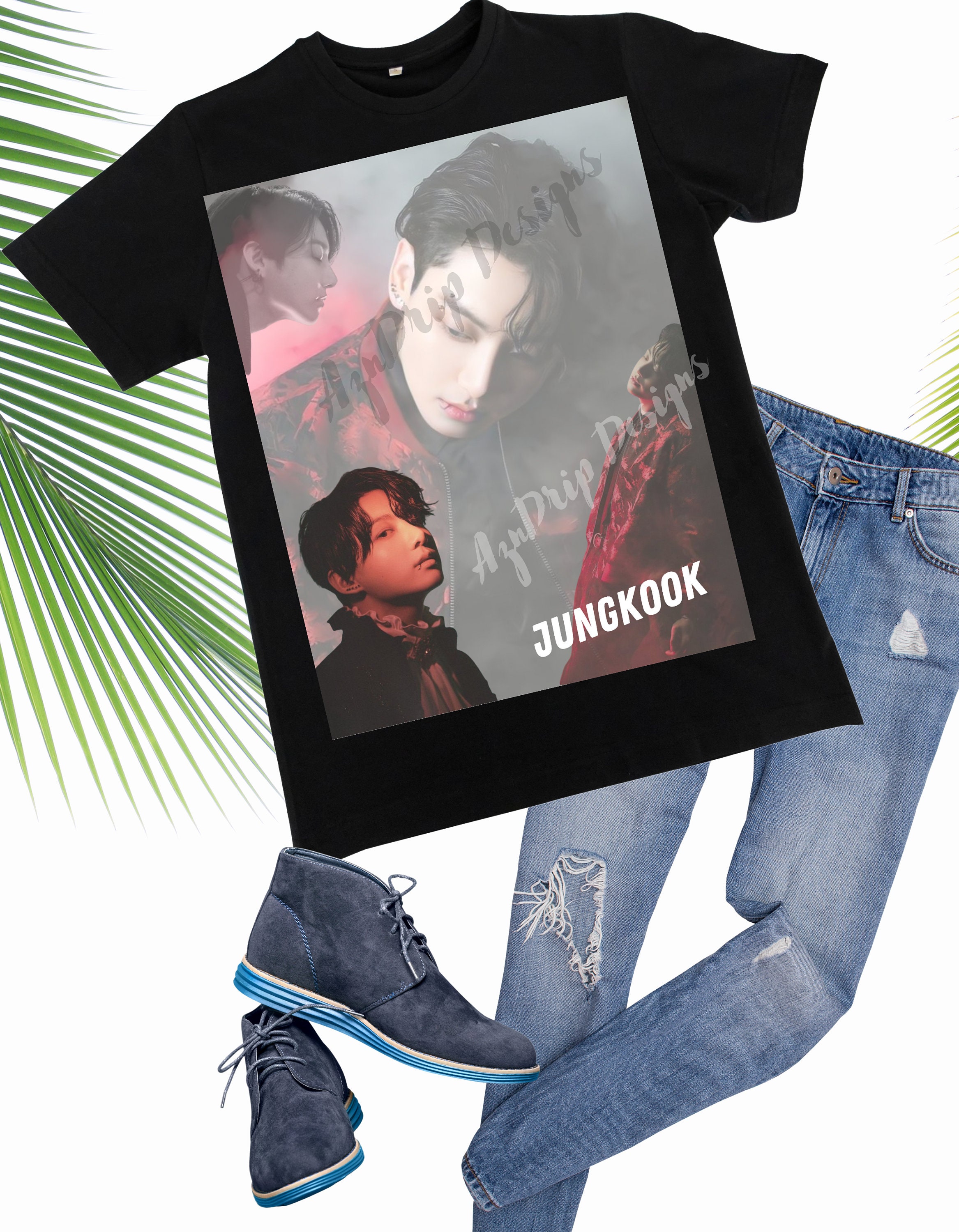   ブラック Tシャツ S bts jungkook jk Black S- 5x Custom Design BTS Jungkook T-shirt (unisex) - Etsy