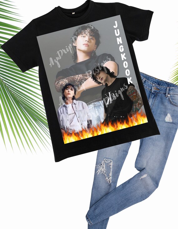 Jungkook Black T-shirt - Etsy
