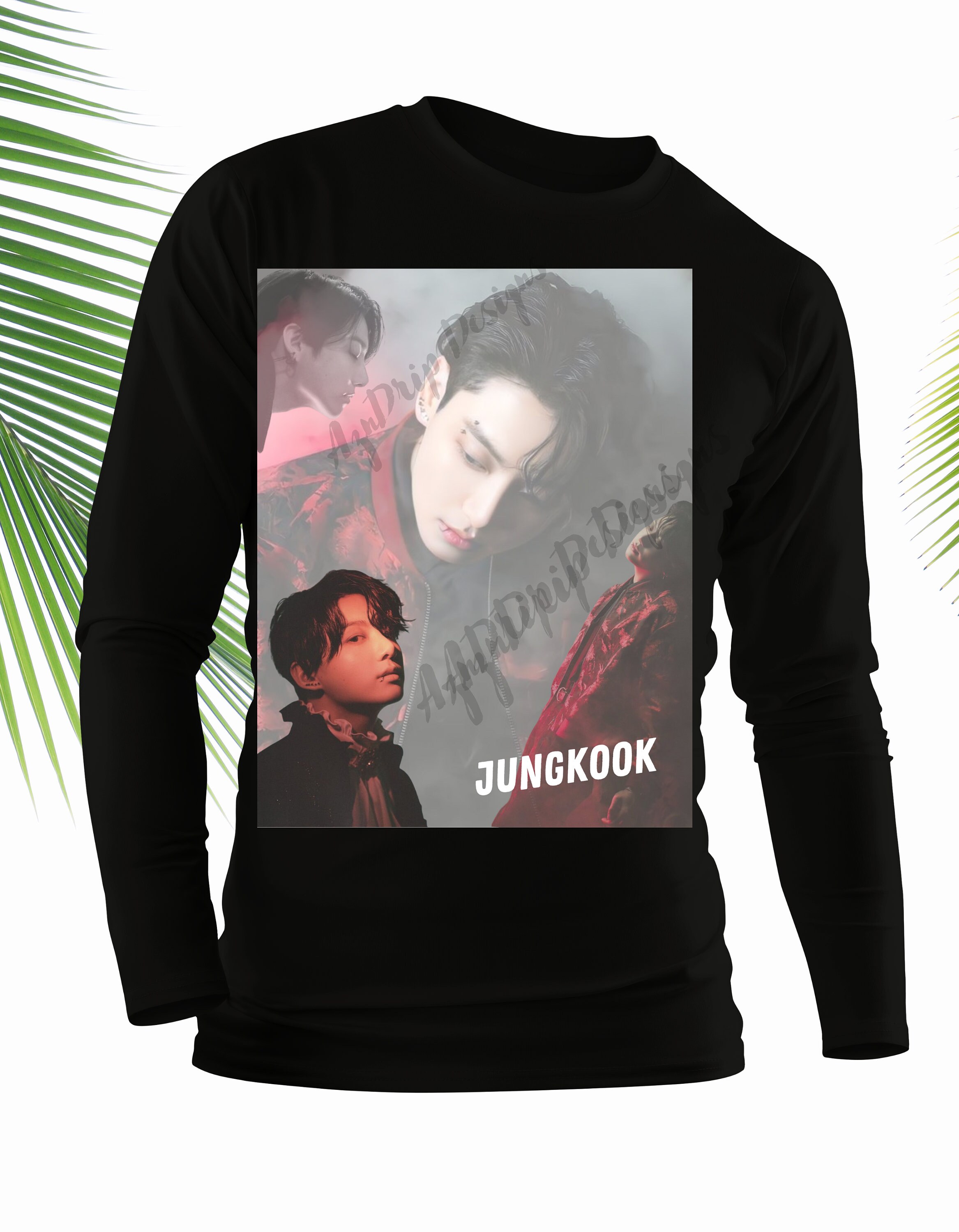 Black S- 5x Custom Design BTS Jungkook T-shirt (unisex) - Etsy
