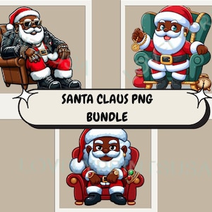 African American Santa Claus, Black Santa Png, African Santa Png, Melanin Santa, Christmas, Tough Santa, Biker Santa Claus, Xmas Gift Tag
