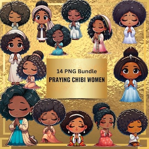 prayer hands images, African American Women in Prayer Clipart Set, Faith png, Spiritual Inspirational Images for Sublimation, Planner Gifts