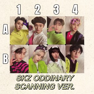 Stray Kids [Official] Oddinary Scanning Ver Photocard SKZ Felix Hyunjin Lee Know Bang Chan Changbin Seungmin I.n Han Digipack Maniac