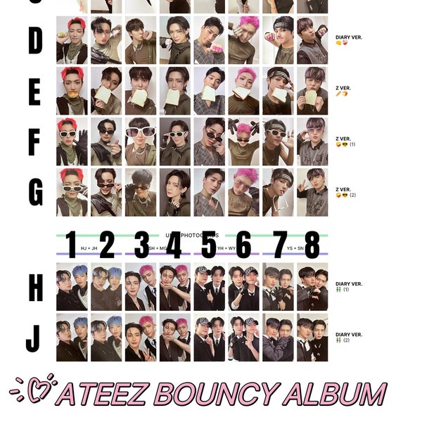 ATEEZ [Official] Photocard Bouncy World Outlaw Album Pob San Wooyoung Mingi Hongjoong Yeosang Seonghwa Jongho Yunho unit blanket platform