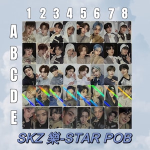Stray kids [Official] POB Rock 樂 STAR Preorder RockStar Official Photocard SKZ felix hyunjin Lee know bang chan changbin seungmin I.N Han