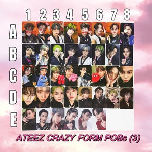 ATEEZ [Official] Crazy Form POB Preorder World Fin Will Photocard San Seonghwa Mingi Yunho Hongjoong Wooyoung Yeosang Jongho Toktoq