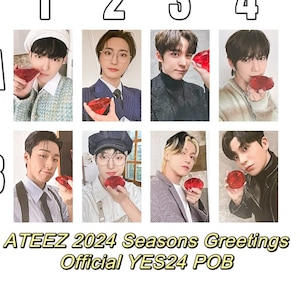 ATEEZ [Official] YES24 Seasons Greetings 2024 Photocard San Wooyoung Mingi Hongjoong Yeosang Seonghwa Jongho Yunho POB Criminal SG
