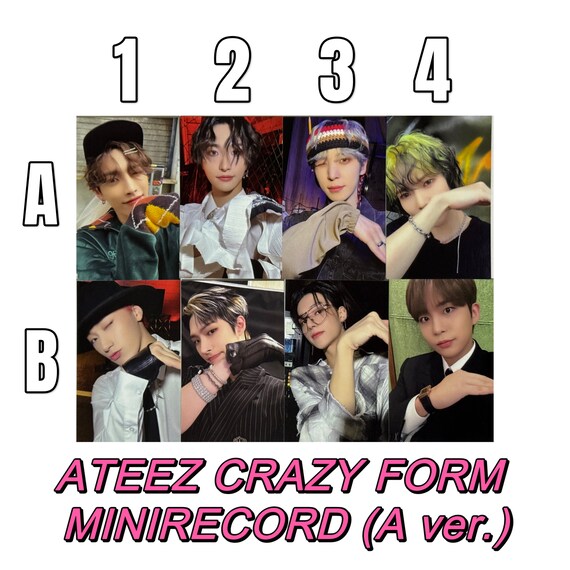 ラスト！ATEEZ minirecord FEVER ver. トレカ ウヨン ATEEZ [official] Minirecord Ver A Crazy Form Lucky Draw World Fin