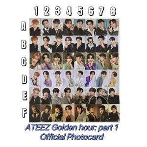 ATEEZ [Official] Golden Hour: Part 1 Photobook Ver Diary ver Golden hour blue hour photocard Kpop San Wooyoung Yunho Mingi Seonghwa