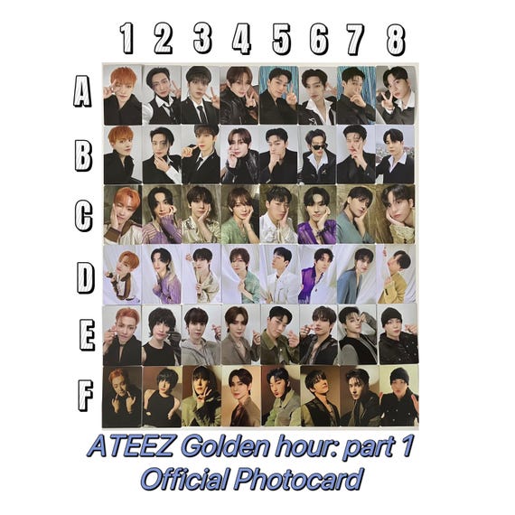 ATEEZ [official] Golden Hour: Part 1 Photobook Ver Diary Ver Golden Hour  Blue Hour Photocard Kpop San Wooyoung Yunho Mingi Seonghwa - Etsy