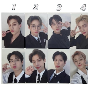 Stray Kids [Official] Nacific R17 Photocard SKZ Felix Hyunjin Lee know Bang Chan Changbin Seungmin I.N Han Jisung Double Sided Suit Black