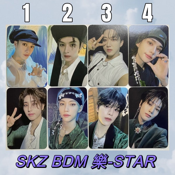 SKZ BDM [OFFICIAL] pob Preorder Rock 樂 Star Photocard Stray kids felix hyunjin know bang chan changbin seungmin I.n Han postcard