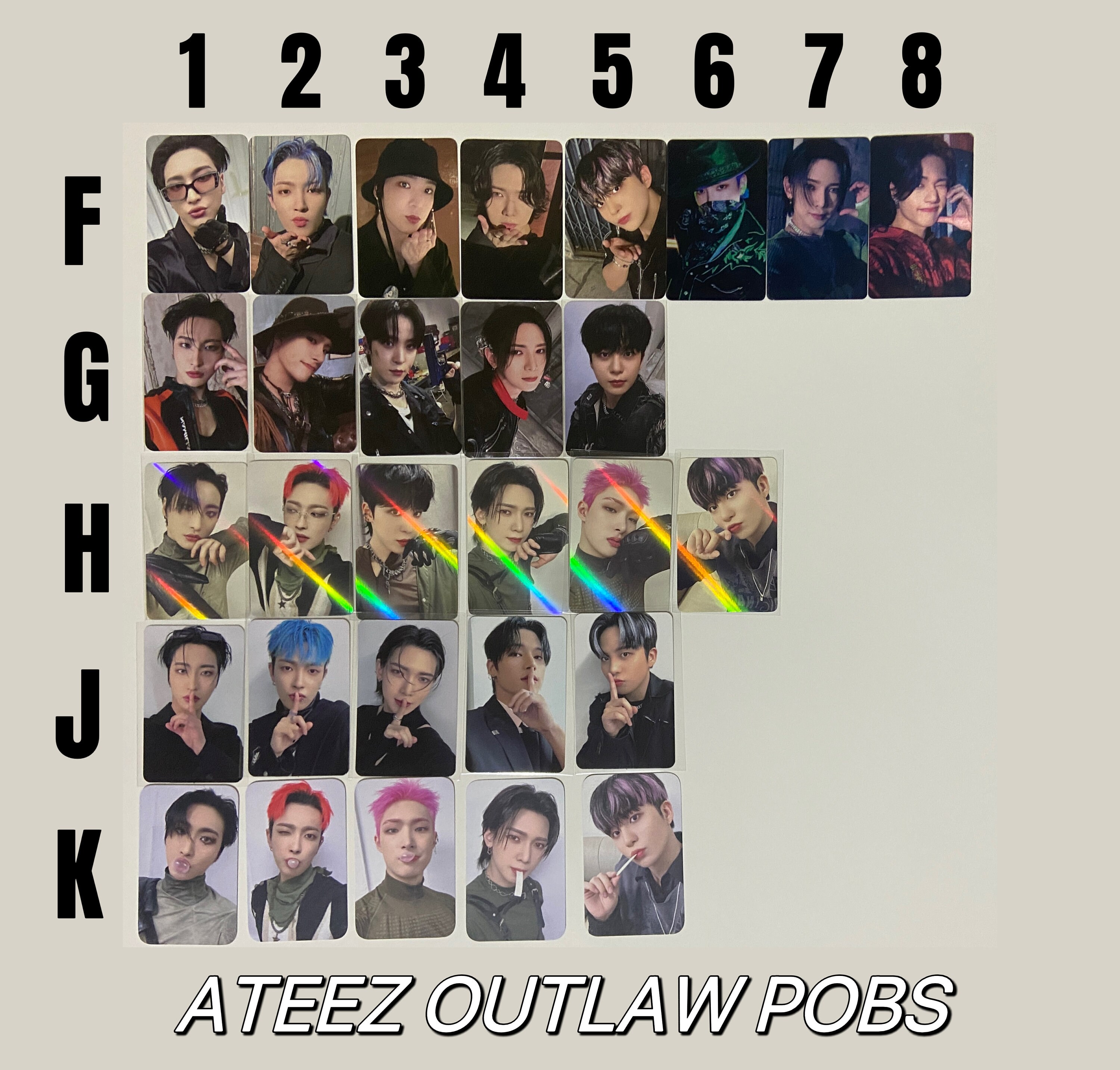 ateez outlaw makestar 8枚セット ATEEZ] THE WORLD EP.2 : OUTLAW / Makestar POB Polaroid