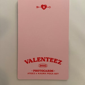 ATEEZ x Kaura World Valenteez Valentines Halazia San Wooyoung Mingi Hongjoong Yeosang Seonghwa Jongho Yunho Official Photocard POB Preorder image 2