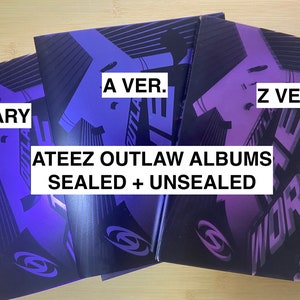 ATEEZ Official Bouncy Sealed(new,unopened ), Unsealed(opened, no photocards, please read item details )World Ep.2 Outlaw 9th Mini Album