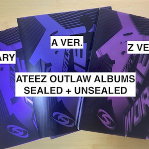 ATEEZ Official Bouncy Sealed(new,unopened ), Unsealed(opened, no photocards, please read item details )World Ep.2 Outlaw 9th Mini Album