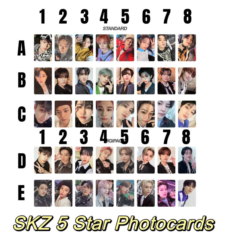 Stray Kids Official 5 Star Photocard SKZ felix hyunjin know bang chan changbin seungmin I.n Han stars digipack digipak makestar image 1