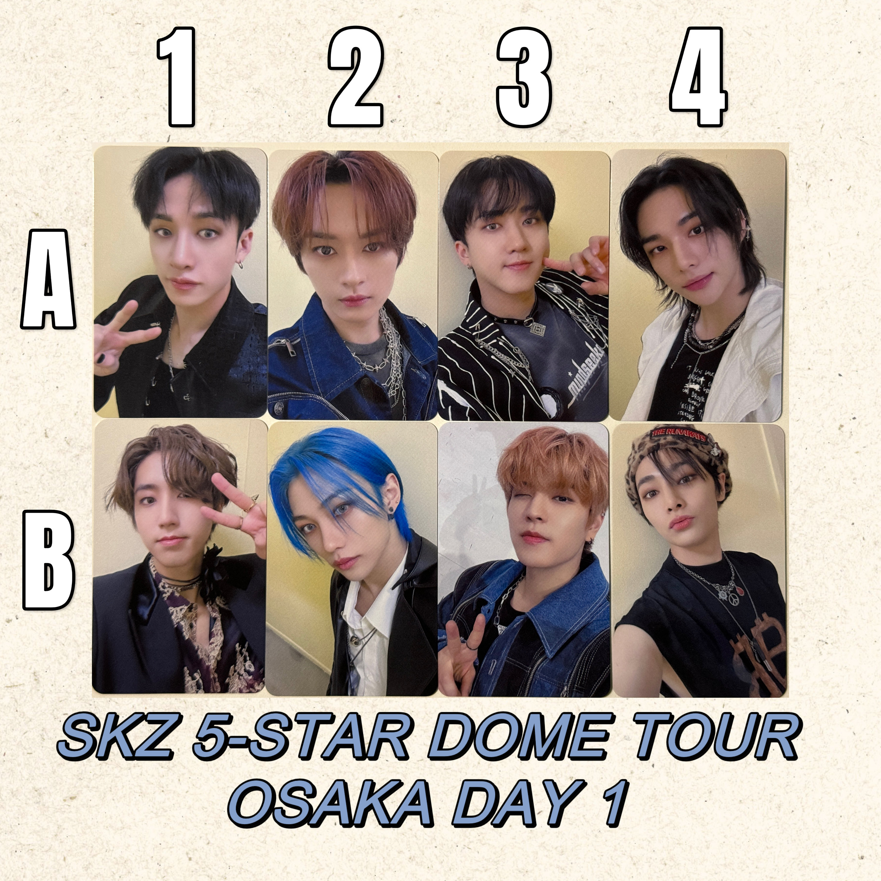 SKZ [OFFICIAL] Osaka Day 1 Dome Tour 5-star POB Photocard Stray