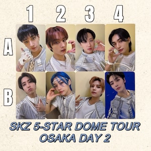 SKZ [OFFICIAL] Osaka Day 2 Dome Tour 5-Star POB Photocard Stray Kids Felix Hyunjin Lee Know Bang chan Changbin Seungmin I.N Han Japan