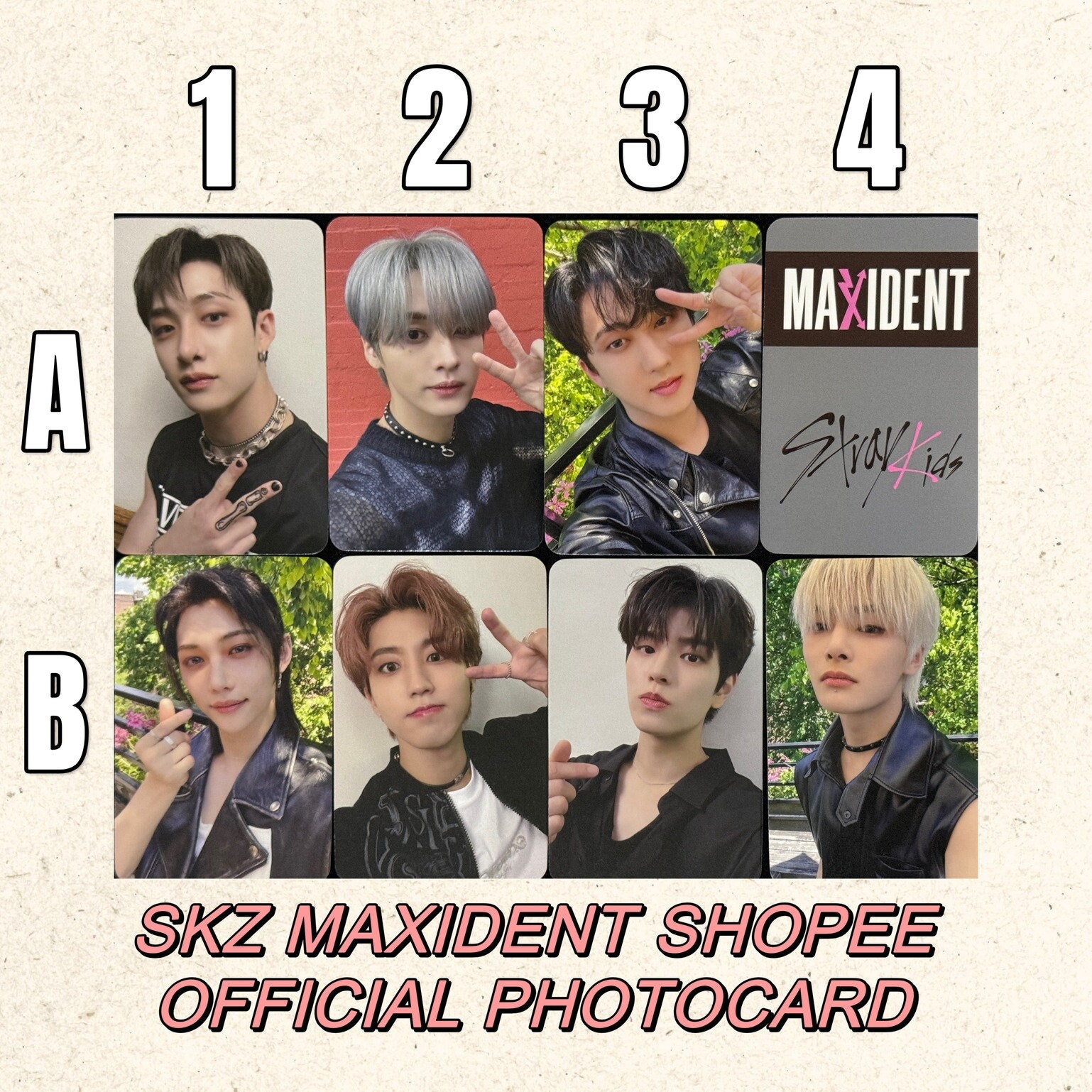 Stray Kids [official] Shopee Maxident Photocard SKZ Pob Case