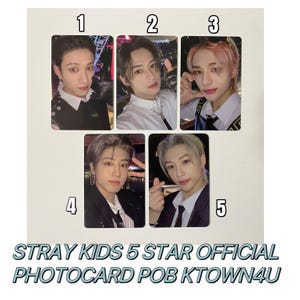 Stray kids [Official] 5 Star Official Photocard SKZ felix hyunjin Lee know bang chan changbin seungmin I.N Han PoB Ktown4U