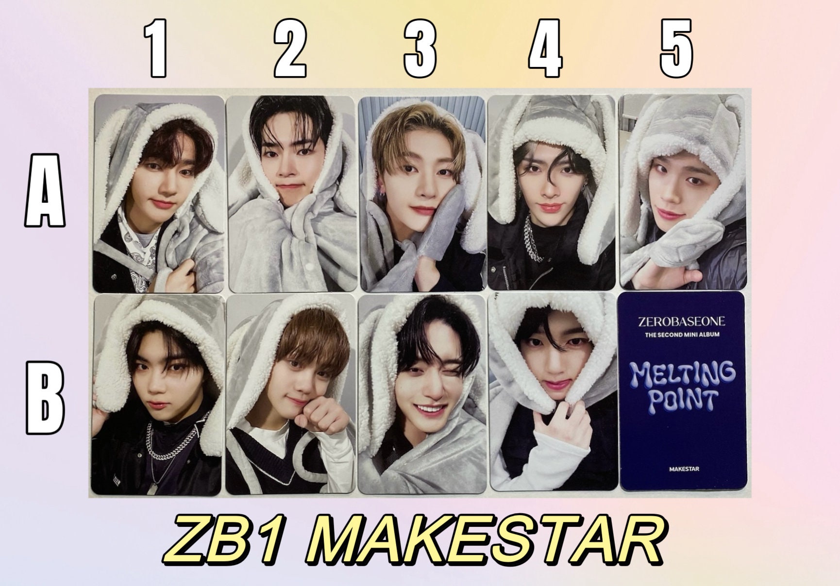 ZB1 Official Makestar Melting Point POB Crush Bunny ZB1 Official Makestar Melting Point POB Crush Bunny