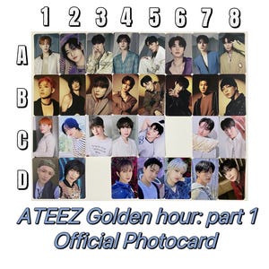 ATEEZ [Official] Golden Hour: Part 1 Mini Album Platform Ver Qr Image ver  A ver Z photocard Hongjoong Seonghwa Yunho San mingi Wooyoung