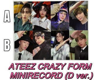 ateez minirecord ribbon コンプリート コールカード ATEEZ [official] Minirecord Ver C Crazy Form Lucky Draw