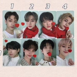 Stray Kids [Official] Nacific R15 Christmas Photocard SKZ Felix Hyunjin Lee know Bang Chan Changbin Seungmin I.N Han Jisung Love Heart