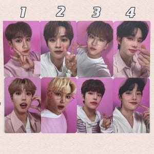 Stray Kids [Official] Nacific R7 Photocard SKZ Felix Hyunjin Lee know Bang Chan Changbin Seungmin I.N Han Jisung Pink Signature