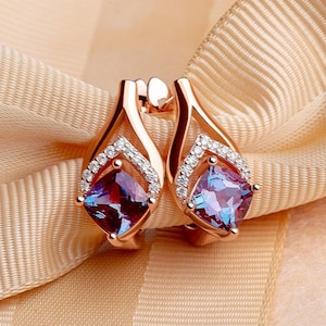 Russian top alexandrite earrings