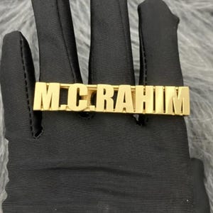 Anillo personalizado con nombre de tres dedos, joyería personalizada para mujeres, hombres, familia, pareja, regalo