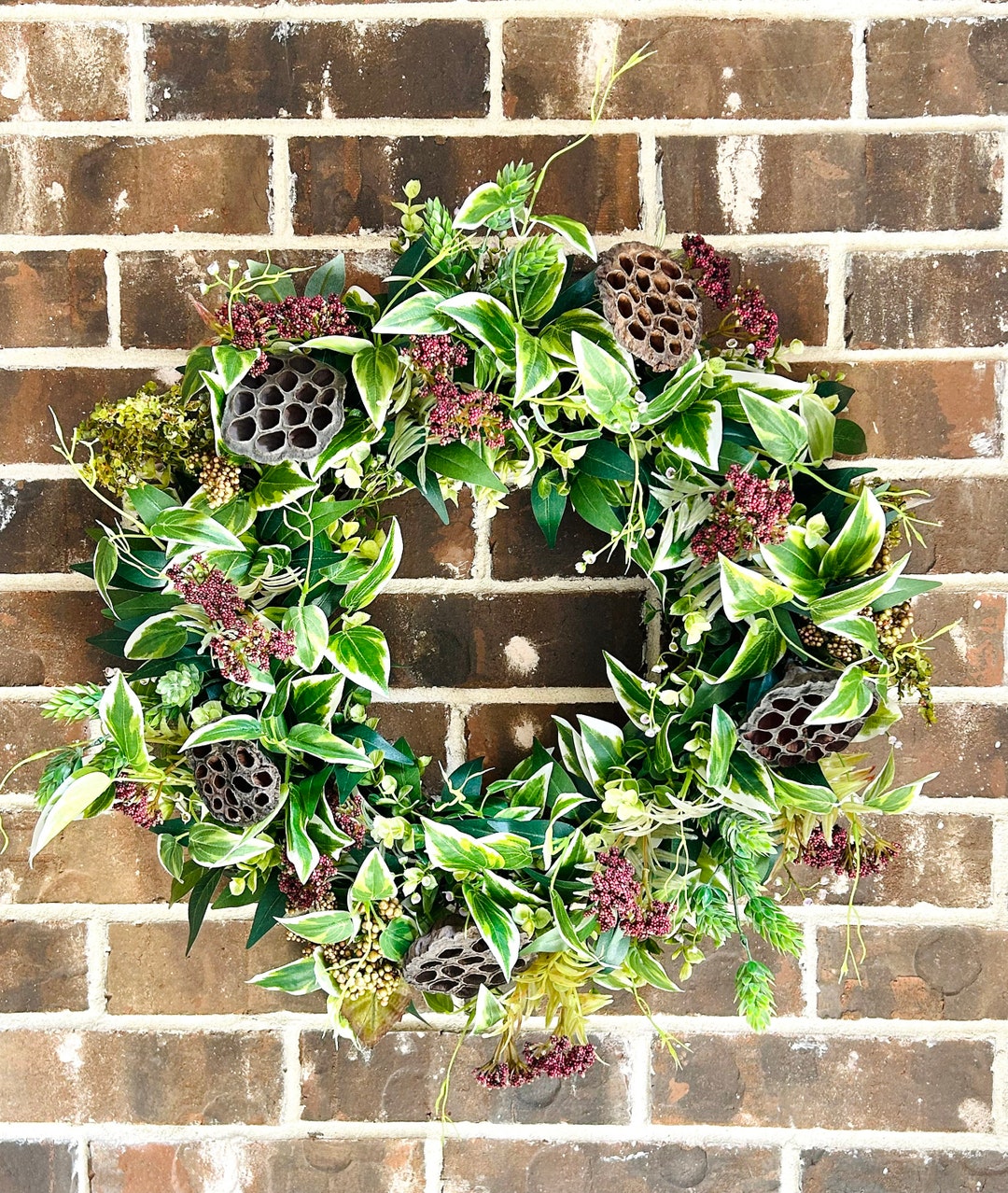 Year Round Modern Wreath for Front Door Decor, All Seasons Summer