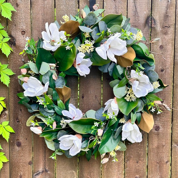 Magnolia Wreaths for Front Door Etsy