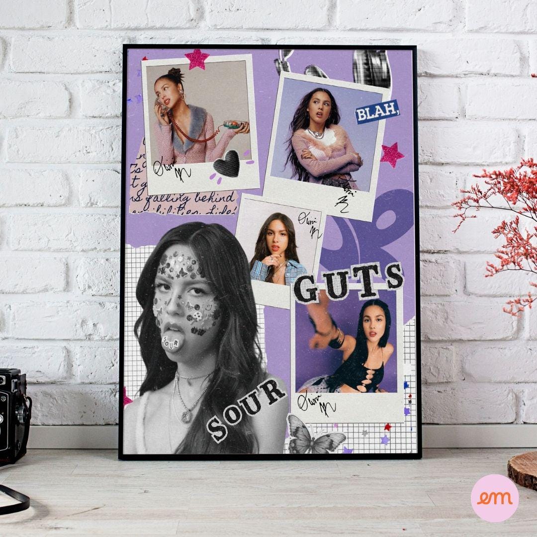 Olivia Rodrigo Poster Set 2 - 2 Printable PDF Designs, Instant Download Wall Art