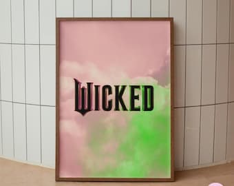 Wicked Movie Poster Set 3 - 5 Printable PDF Designs, Instant Download Wall Art
