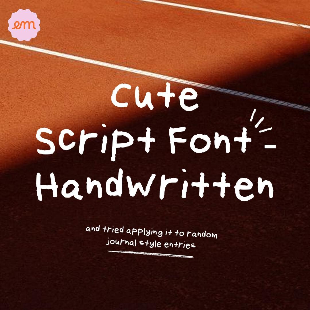 Cute Handwritten Script Font – Personal & Commercial Use (instant ...