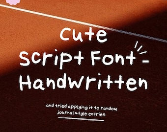 Cute Handwritten Script Font – Personal & Commercial Use (Instant Download)